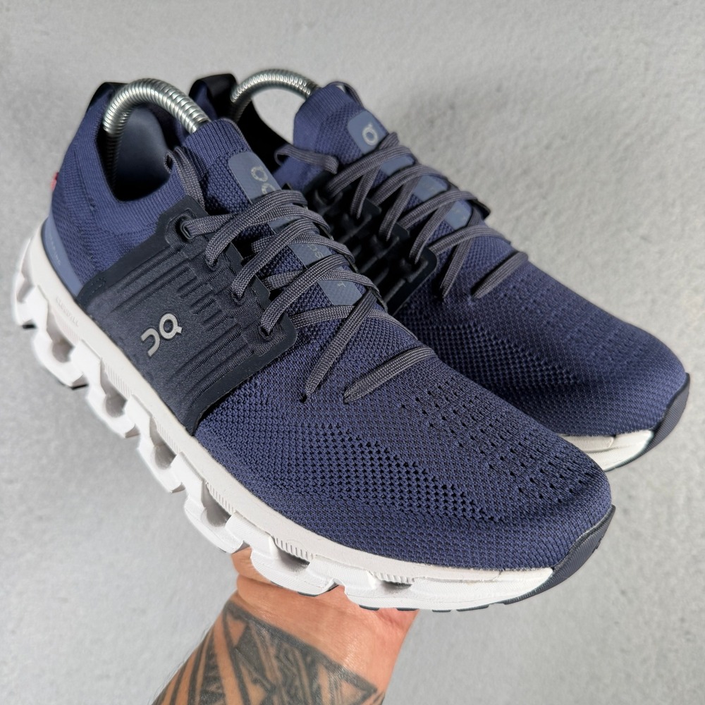 On Running Cloudswift Mens 8 Navy Blue White Helion Sneakers 3MD10560645